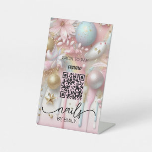 Signe De Table Salon Nail Venmo QR Code paiement Analyser pour