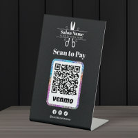 Salon Pailleté Moderne Scan pour Payer Code QR Ven