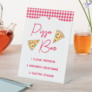 Signe De Table Salut Bébé Bar à pizza pour Baby Shower Italien