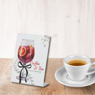 Signe De Table Sangria Coffee and Tea Love est en train de brasse