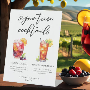 Signe De Table Sangria Long Island Tea Signature Cocktails Menu