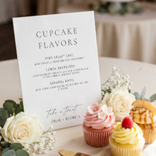 Signe De Table Saveurs de Cupcakes Classiques et Minimalistes Pan