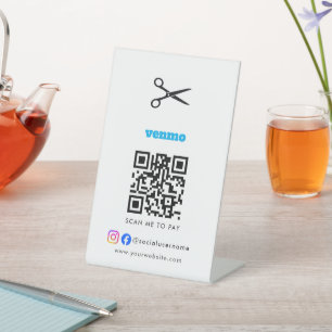 Signe De Table Scan de promotion commerciale pour salon à payer