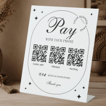 Scan To Pay 3 codes QR Simple Minimaliste