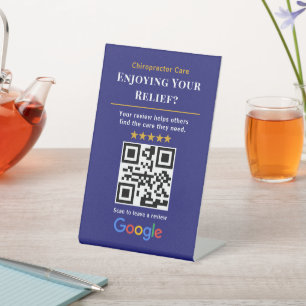 Signe De Table Scanner pour évaluer le code QR   Chiropraticien