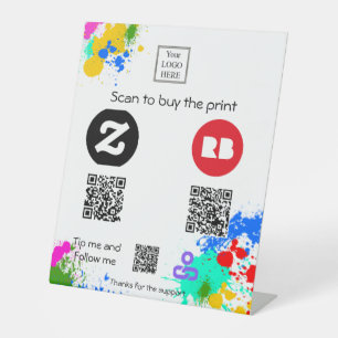 Signe De Table scintiller la peinture Numériser pour acheter, con