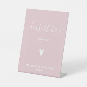 Signe De Table Script Coeur et élégant - Bar de dessert Mariage r