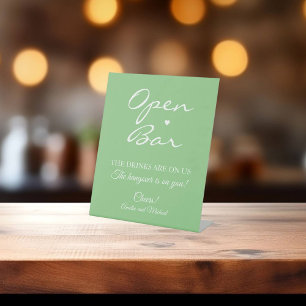 Signe De Table Script de signature de la page verte Ouvrir le Mar