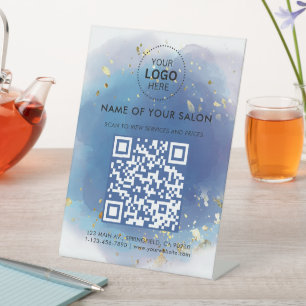 Signe De Table Script de signature holographique Moderne Glam Pai