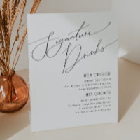 Script minimaliste Whimsical | Boissons de signatu