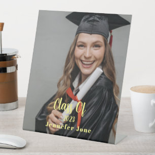 Signe De Table Script moderne 2023 - Photo de graduation personna