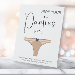 Signe De Table Script Moderne Laisser Vos Culottes Ici