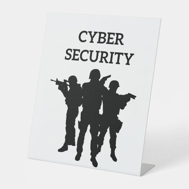 Signe De Table Sécurité informatique : l'équipe de défense numéri (Recto)