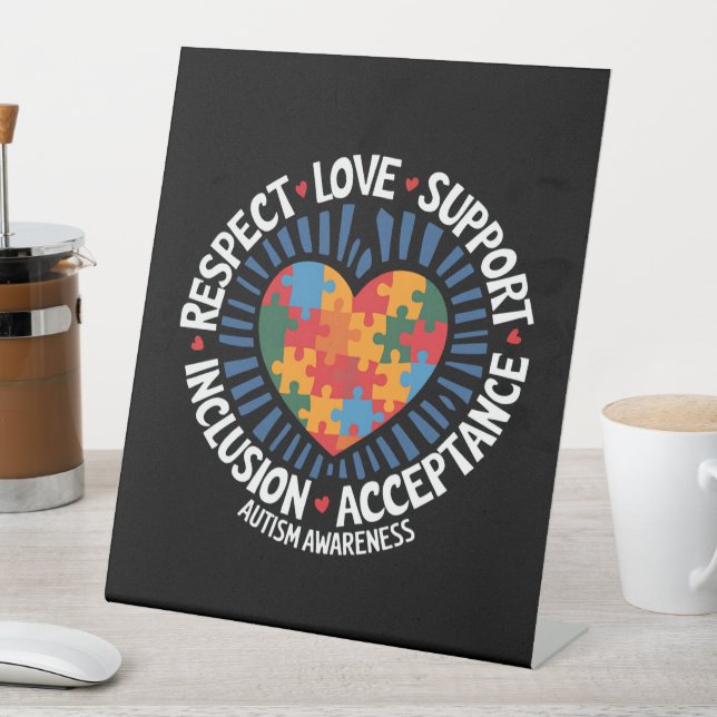 Signe De Table Sensibilisation sur l'autisme Respect autistique A (In SItu)