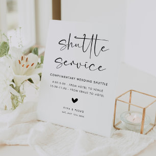 Signe De Table Service de Navette de Mariage