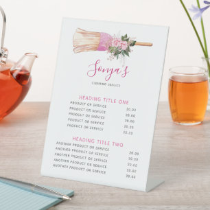 Signe De Table Service De Nettoyage Chambre Moderne