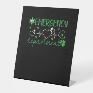 Signe De Table Service d'urgence Funny ER Nurse Irish St Patri