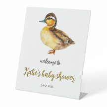 Sexe Aquarelle Neutre Baby shower canard