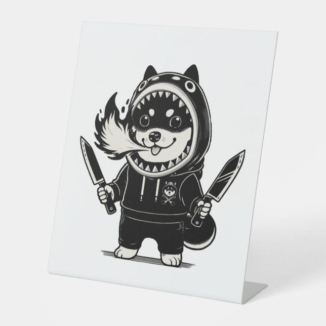 Signe De Table Shiba Inu Dragon Slayer (Recto)