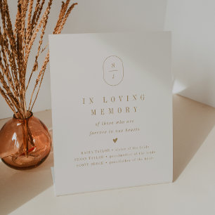 Signe De Table SHYLAH Gold Cream Love Mémoire Mariage Memorial