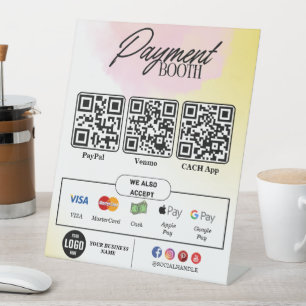 Signe De Table Signal d'analyse à la paye - Modèle de code QR