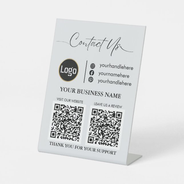 Signe De Table Signal modifiable pour les petites entreprises (Recto)