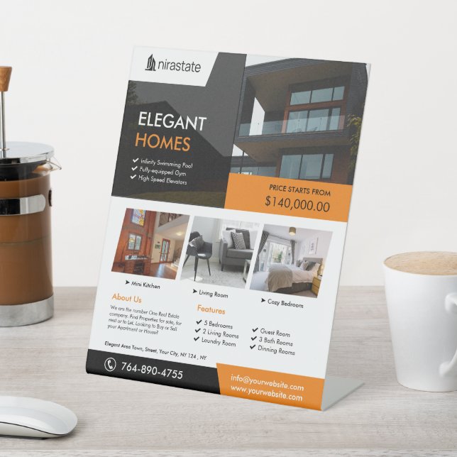 Signe De Table Signal Pedestal de vente de propriété personnalisé (In SItu)