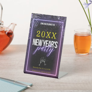 Signe De Table Signal Pedestal -Fête du Nouvel An -Ajouter Détail