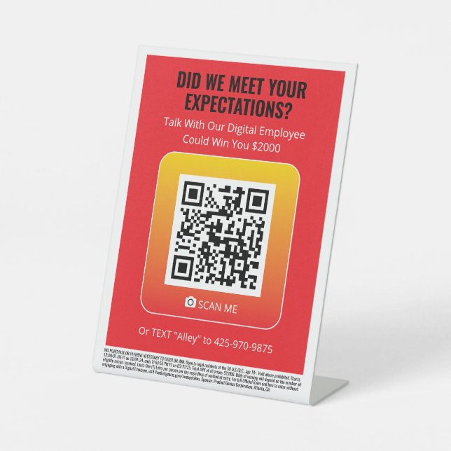 Signe De Table Signal Pedestal Genius du produit (Recto)