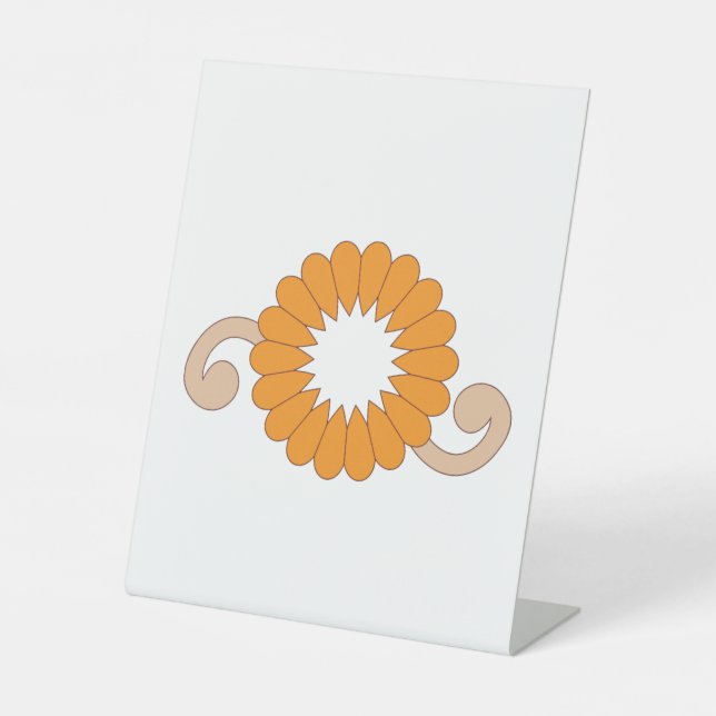 Signe De Table Signalisation du piédestal | Acrylique. Vintage. É (Recto)