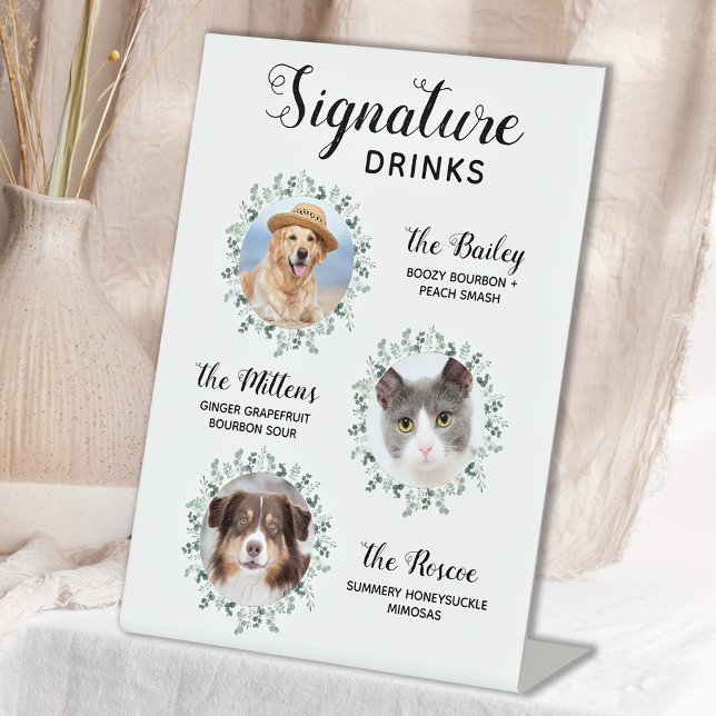 Signe De Table Signature Boissons Animaux Mariages 3 Photo Cockta (Créateur téléchargé)