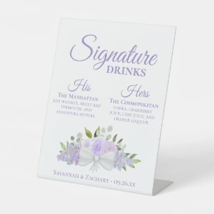 Signe De Table Signature Boissons Lavender Roses & Blossoms Maria