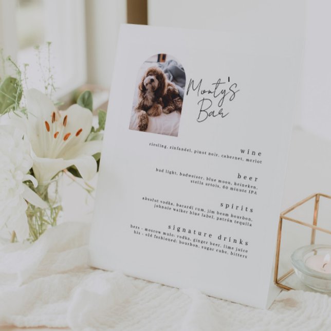 Signe De Table Signature Boissons Pet Bar Menu Piédestal Signal (Créateur téléchargé)