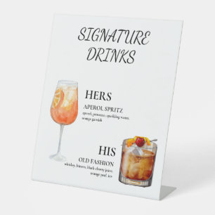 Signe De Table Signature Boit Ses Hers Aperol Spritz Rum&Coke