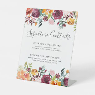 Signe De Table Signature Cocktails Automne Mariage Menu