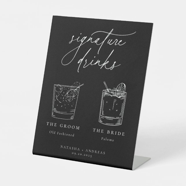 Signe De Table Signature contemporaine Boissons Signal Pedestal (Recto)