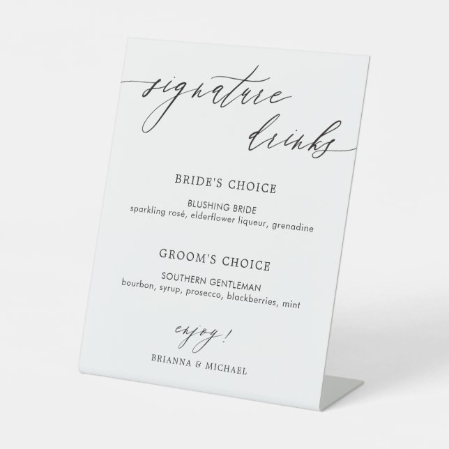 Signe De Table Signature de calligraphie simple et élégante Boiss (Recto)