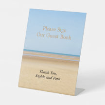 Signer Notre Livre D'Hôtes Plage Mariage