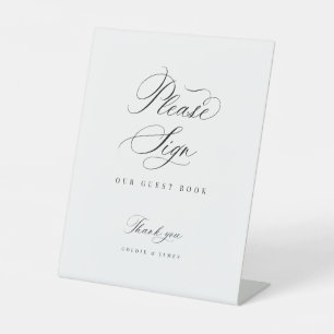 Signe De Table S'Il Vous Plaît Signer Livre D'Invité Mariage Acry