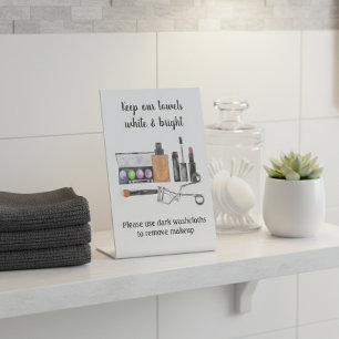 Signe De Table S'il vous plaît utiliser des linges noirs STR loca