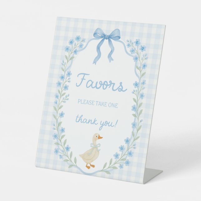 Signe De Table Silly Little Goose Baby Shower Favors (Recto)