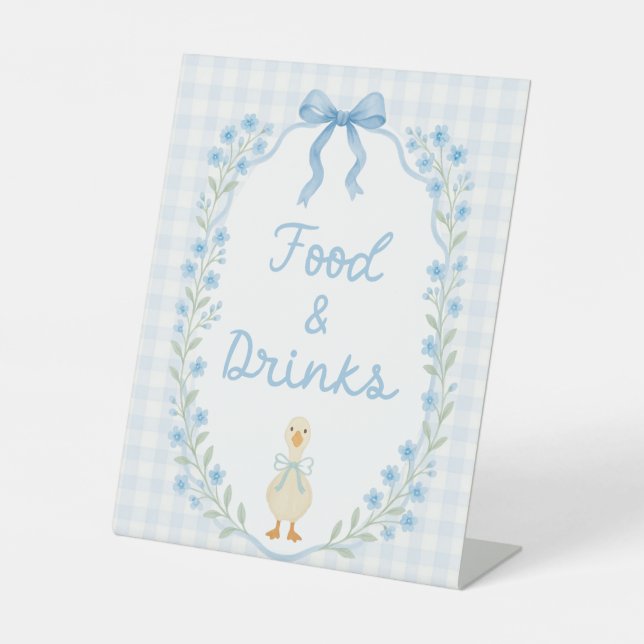 Signe De Table Silly Little Goose Baby Shower Food & Drinks Table (Recto)