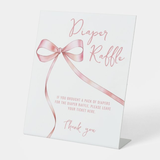 Signe De Table Simple Baby shower de la fille de la cagoule rose (Recto)