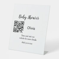 Simple baby shower site web code-barres QR ajouter