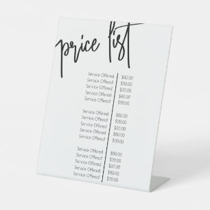 Signe De Table Simple Black White Maquillage Artiste Salon Prix