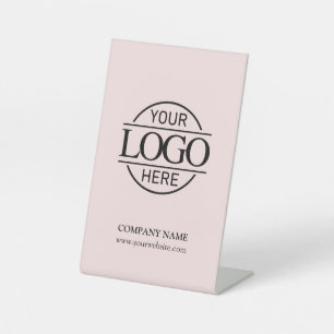 Signe De Table Simple Blush Pink Entreprise Logo d'entreprise