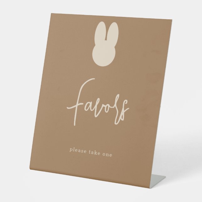 Signe De Table Simple Bunny Merci / Faveurs (Recto)