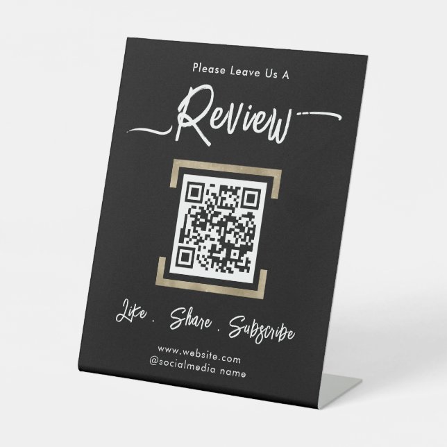 Signe De Table Simple Business Invité Review Connect (Recto)