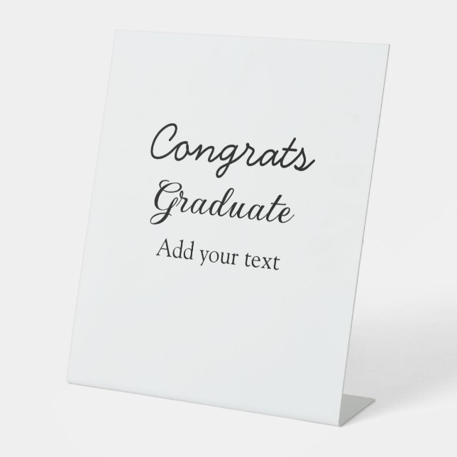 Signe De Table Simple congratulation graduation add your (Recto)