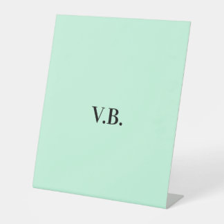 Signe De Table Simple couleur solide ajouter le nom du texte mono